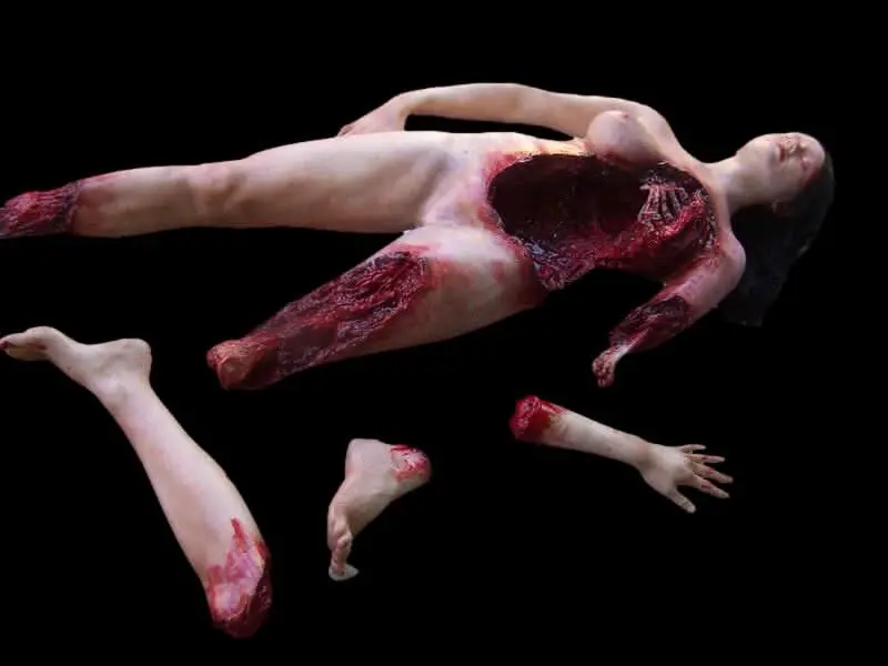 Deluxe Wounded Jessica Body Halloween Prop 1