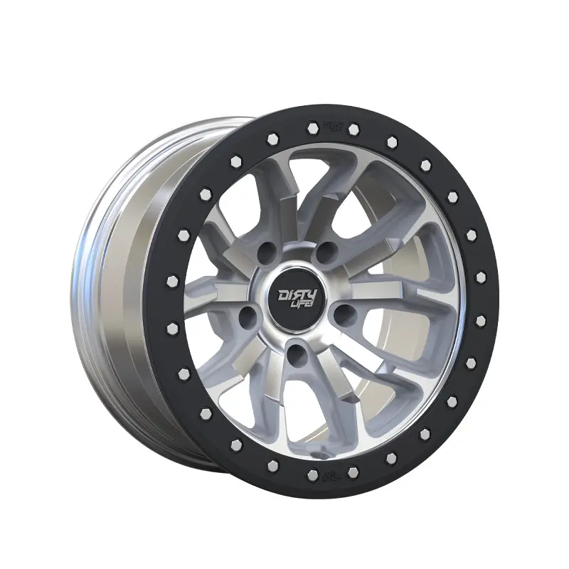 Dirty Life Dt-1 17X9 5-127 78.1 Hub -38 Offset Silver Wheel Rim 1