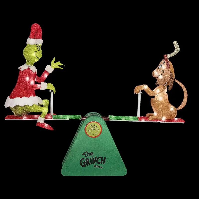 Dr. Seuss™ How The Grinch Stole Christmas Grinch & Max Teeter Totter Outdoor Decoration 1