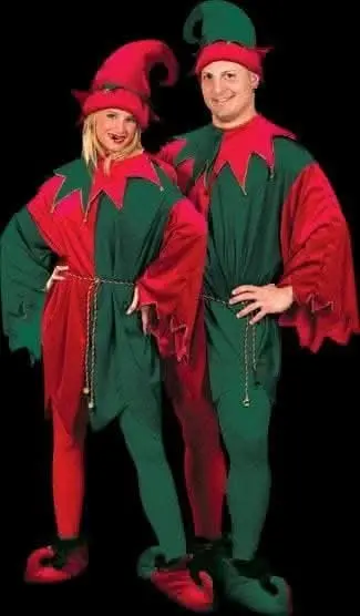 "Elf Costume Set - Velvet Hat And Shoes" Christmas Costume 1