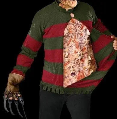 "Freddy Krueger Sweater - Chest Of Souls" Offical Movie Halloween Costume 1
