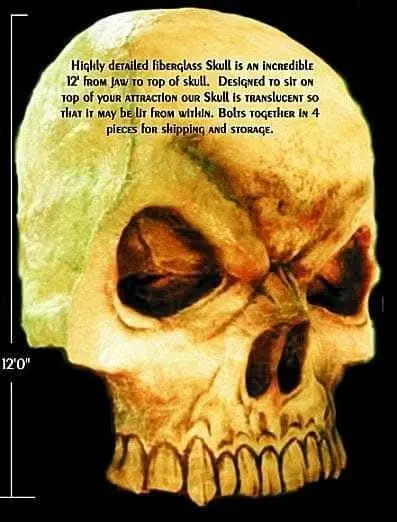 "Giant Skull" Haunted House Facade 1