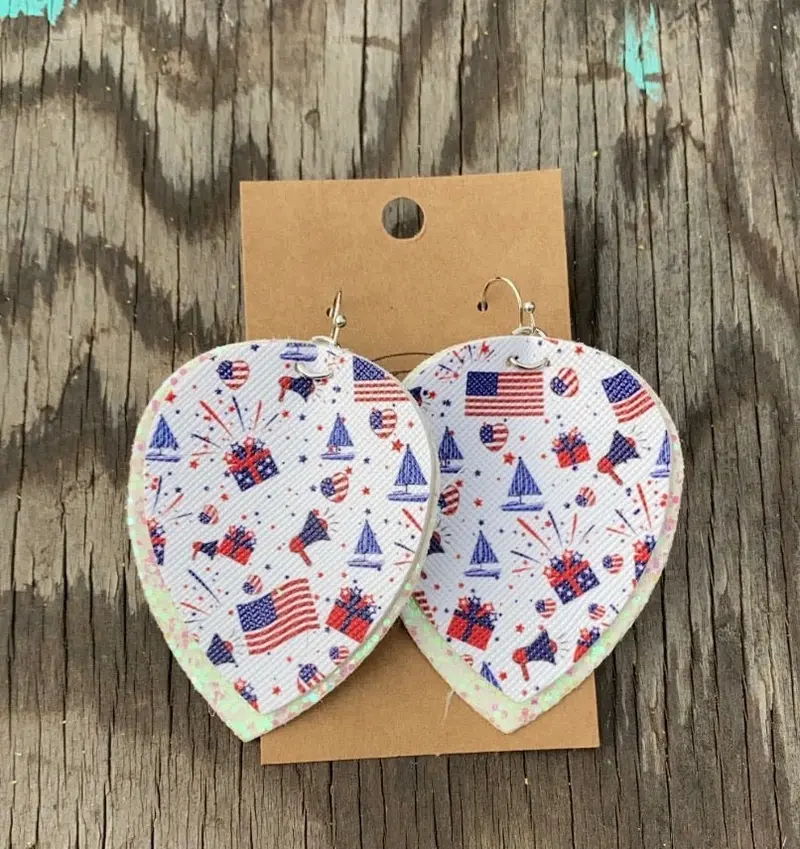 Gift Of Freedom Guitar Pick Earring 1