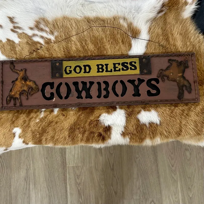 God Bless Cowboys Sign 1