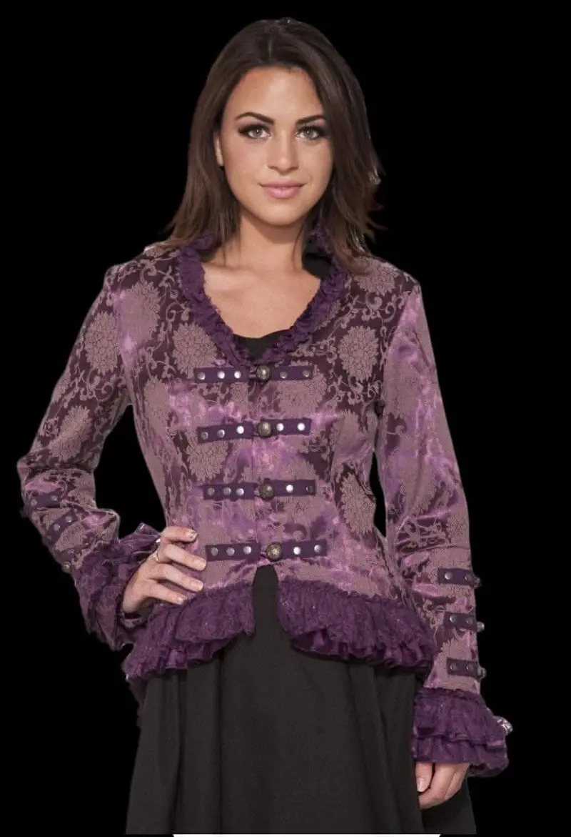 "Gothic Ghostly Jacket In Purple" Hd Hollywood Costume 1