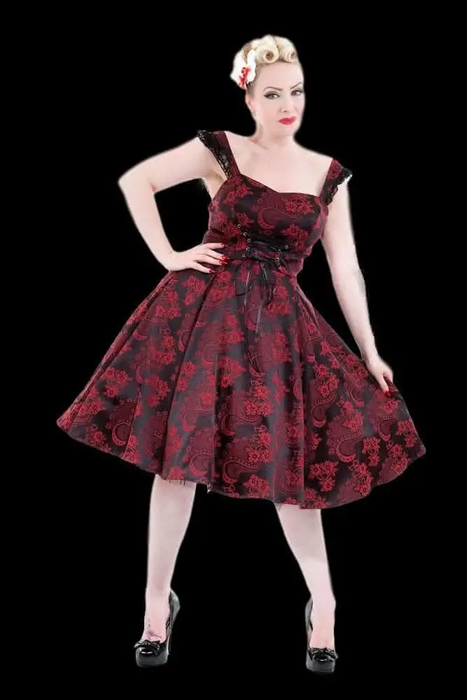 "Gothic Ghoul Dress In Red" Hd Hollywood Costume 1