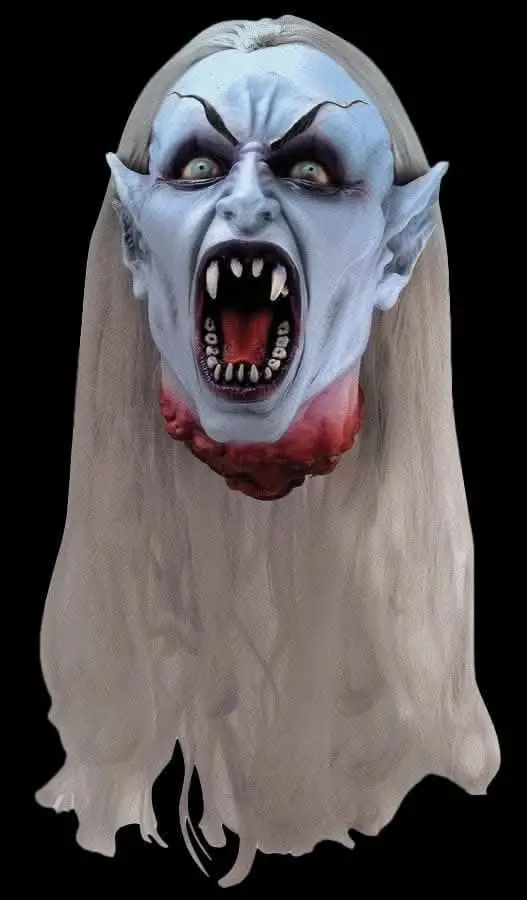 "Gothic Vampiress" Bloody Severed Head Halloween Prop 1