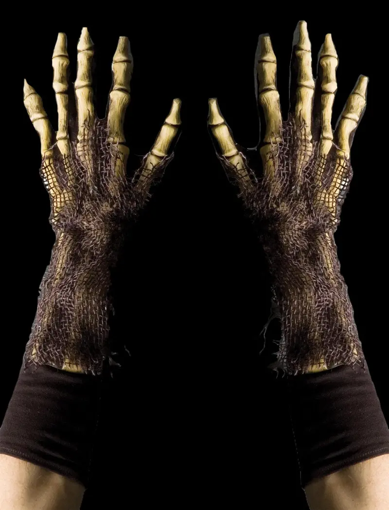"Grim Reaper Latex Hands" Halloween Costume Gloves 1