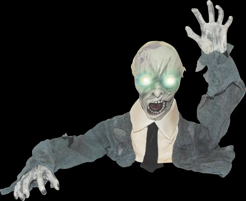 "Groundbreaker Zombie W Led Eyes" Graveyard Halloween Prop 1