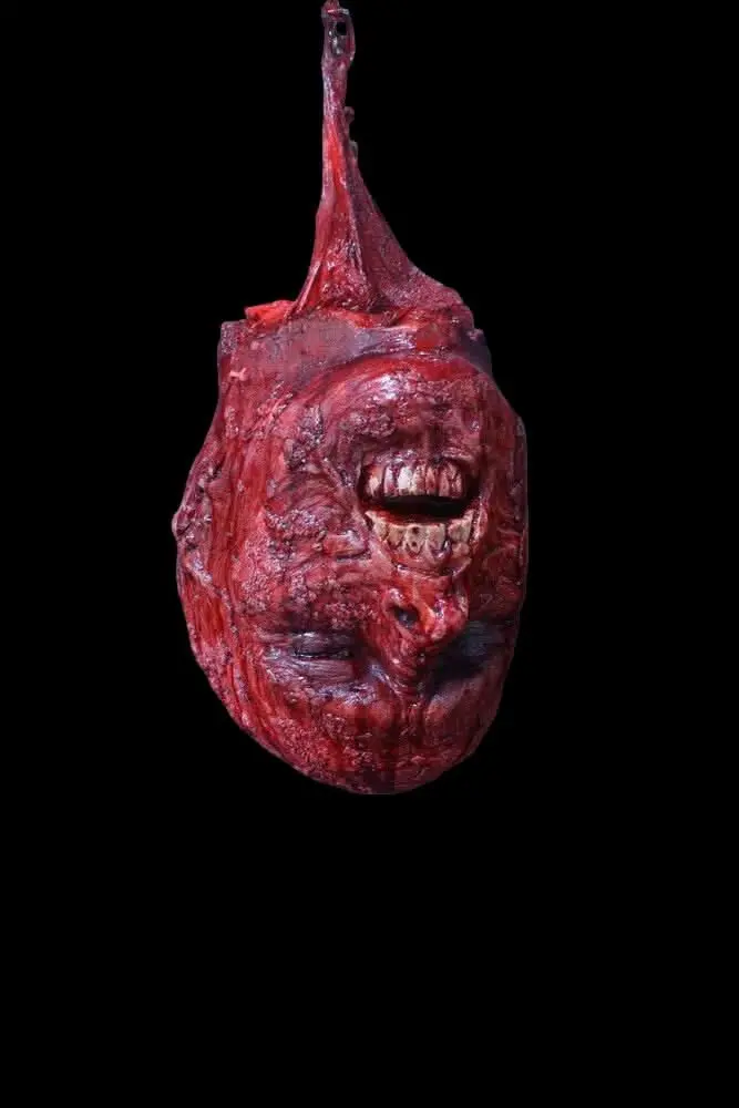 Hanging Skinned Head Halloween Prop 1