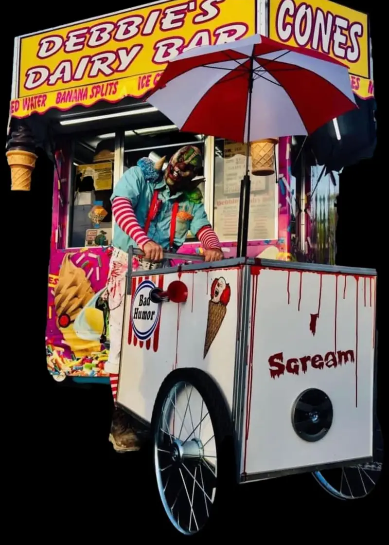 Haunted Ice Cream Cart Fright Scare Animatronic 1