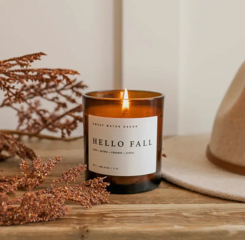 Hello Fall Candle 1