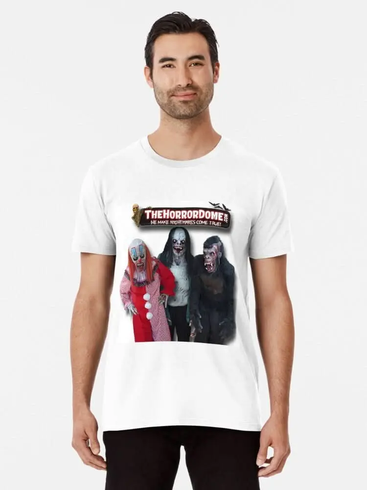 Horrordome Logo Premium White T-Shirt 1