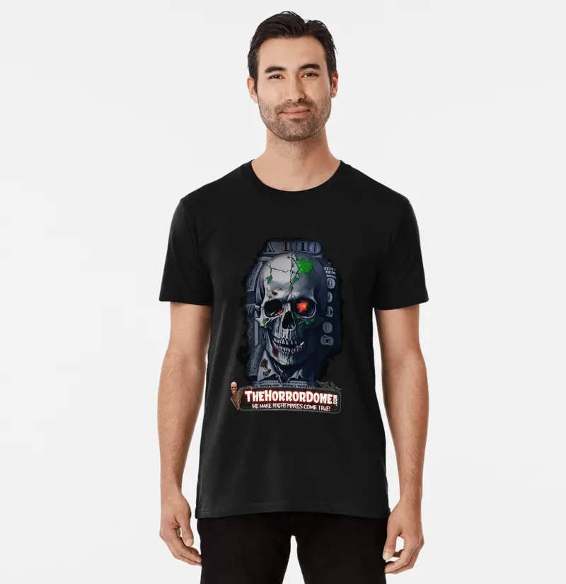 Horrordome Zombie Skull Premium T-Shirt 1