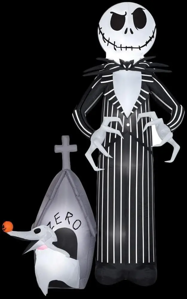 "Jack Skellington And Zero" Air-Blown Inflatable Halloween Decoration 1