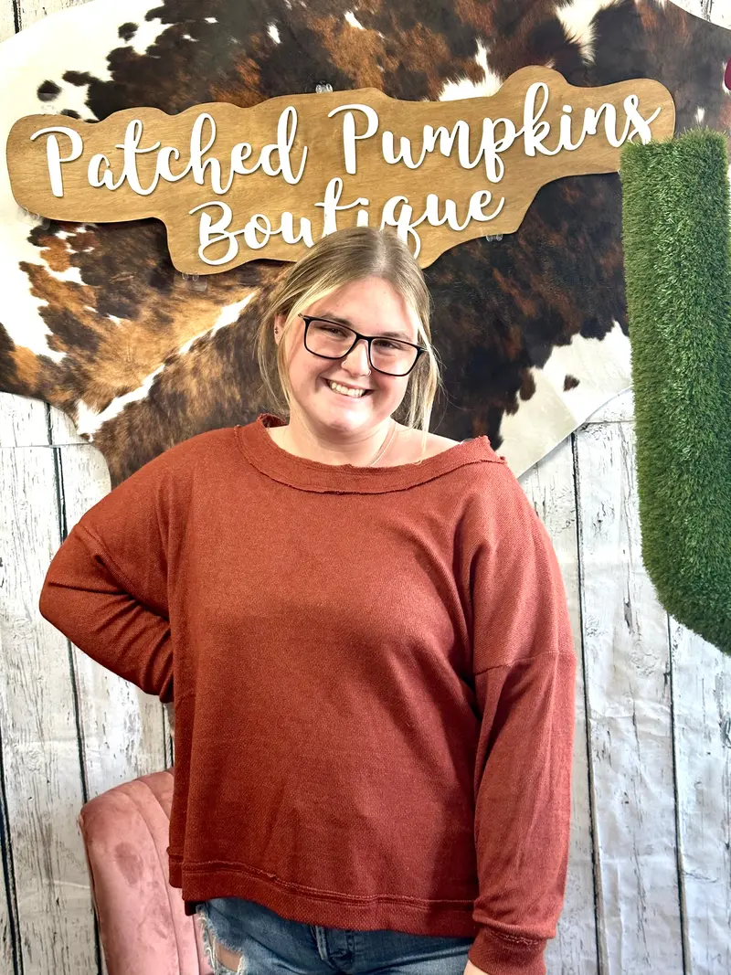 Kassidy Rust Sweater 1