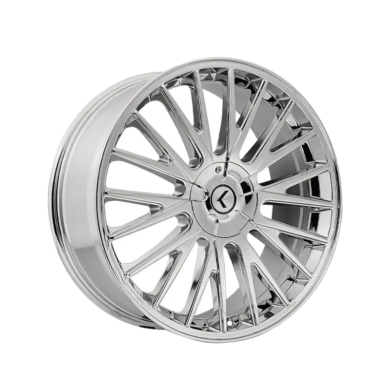 Kraze Double Down 20X8.5 5-112/5 73 Hub 38 Offset Chrome Wheel Rim 1