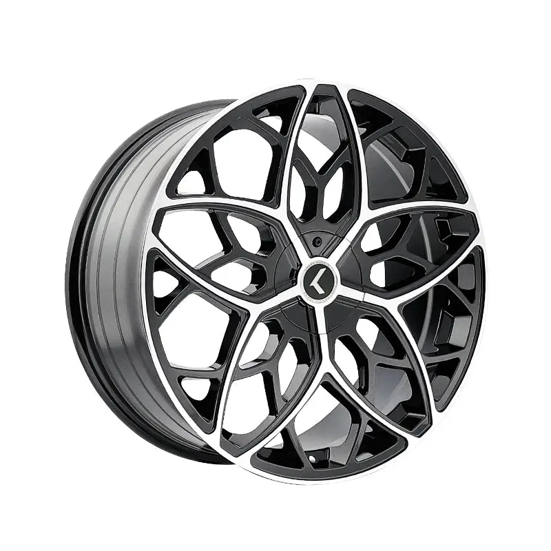 Kraze Ricochet 22X8.5 5-115/5-120 74.1 Hub 38 Offset Black Wheel Rim 1