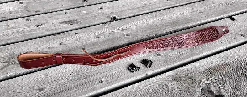 Leather Basket Weave Sling 1