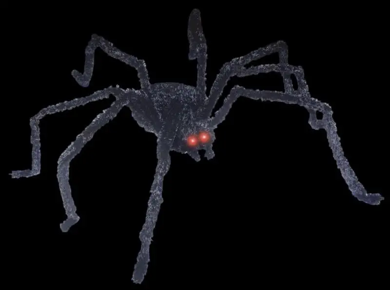 "Light-Up Giant Long Hair Spider" Monster Halloween Prop 1