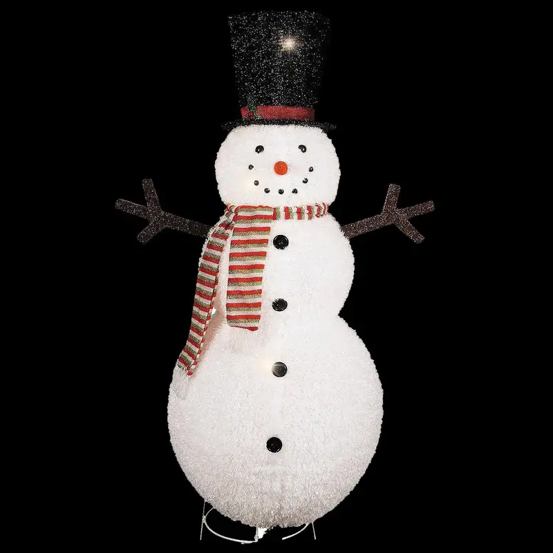 Light-Up Lantern Snowman With Top Hat Christmas Outdoor Yard Decoration 1