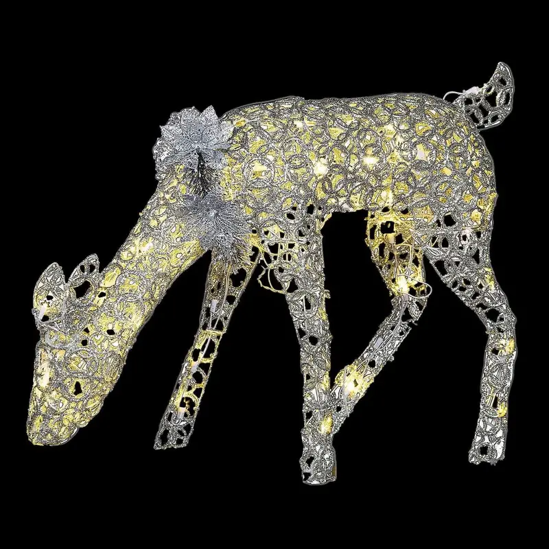 Light-Up Led Doe With Sparkle Rings Outdoor Decoration 1