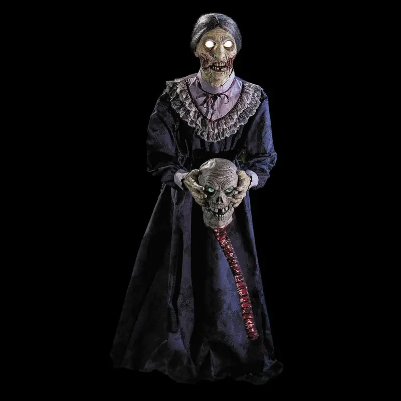 Light-Up Skeleton Zombie Couple Halloween Animatronic Decoration 1