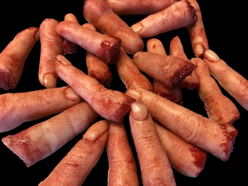Lot Of 20 "Severed Fingers" Halloween Prop 1