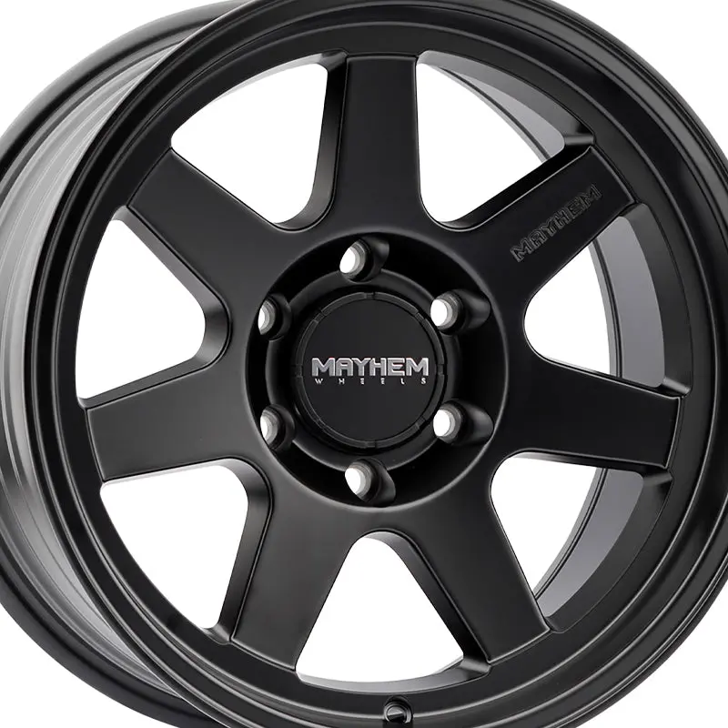 Mayhem Convoy 17X9 6-135 87.1 Hub -6 Offset Black Wheel Rim 2
