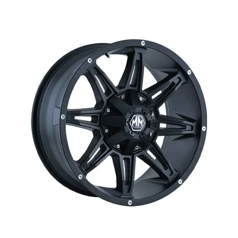 Mayhem Rampage 20X9 6-135/6-139.7 106 Hub 11 Offset Black Wheel Rim 1