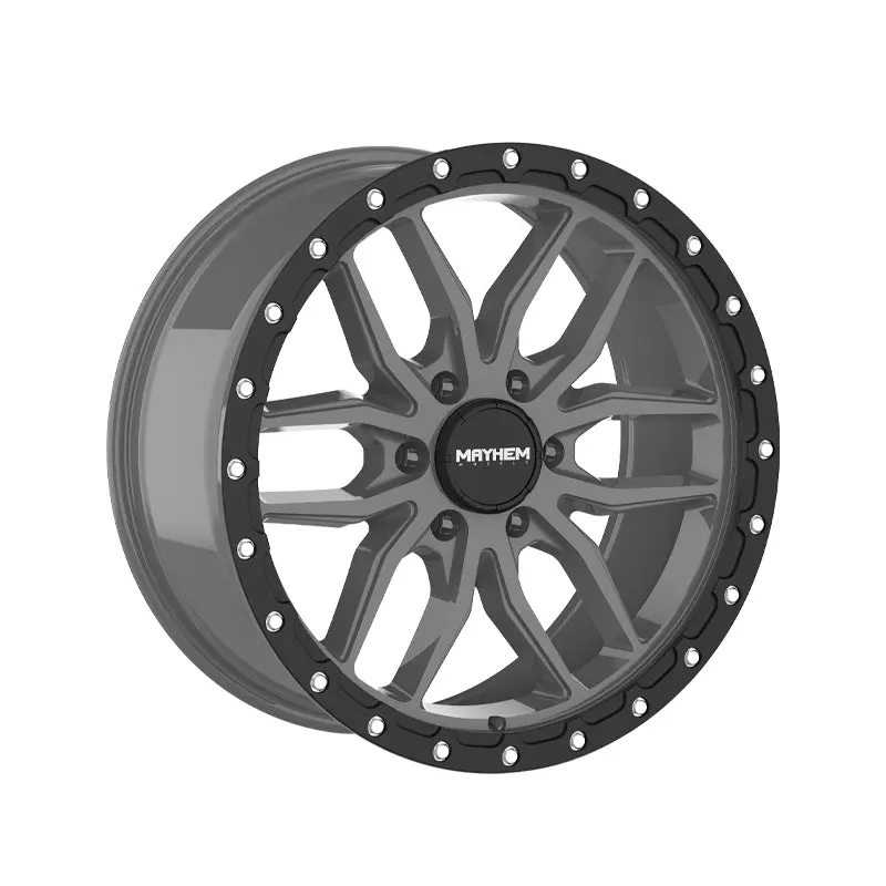 Mayhem Vector 20X9 8X170 125.2 Hub 18 Offset Satin Black/Milled Spokes Wheel Rim 1