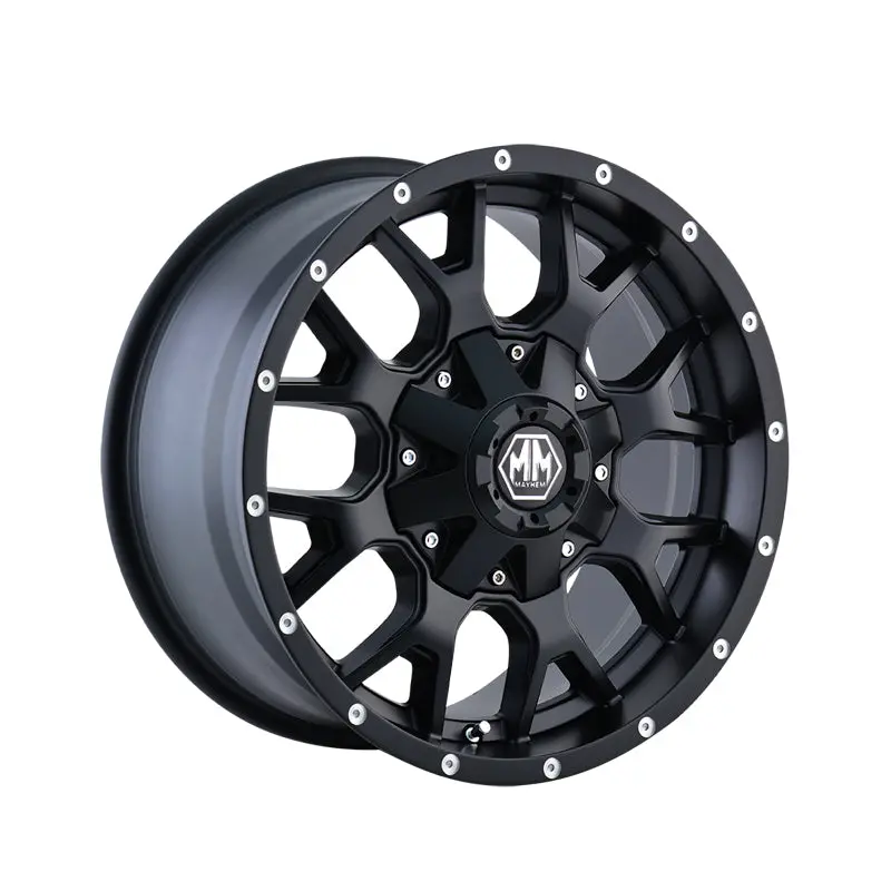Mayhem Warrior 17X7.5 5-110/5-127 72.62 Hub 30 Offset Black Wheel Rim 1