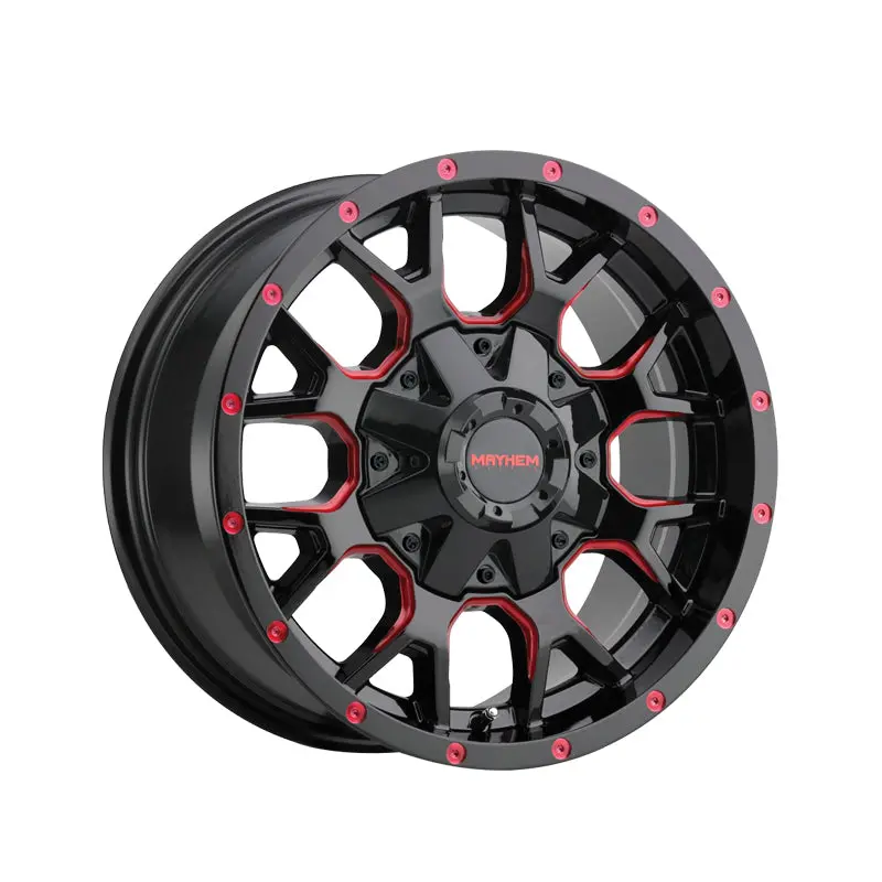Mayhem Warrior 17X9 6-135/6-139.7 106 Hub 18 Offset Black Wheel Rim 1