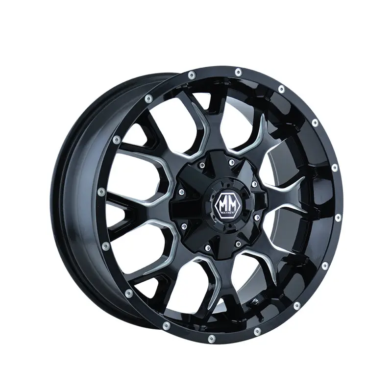 Mayhem Warrior 20X9 6-120/6-139.7 78.1 Hub 0 Offset Black Wheel Rim 1