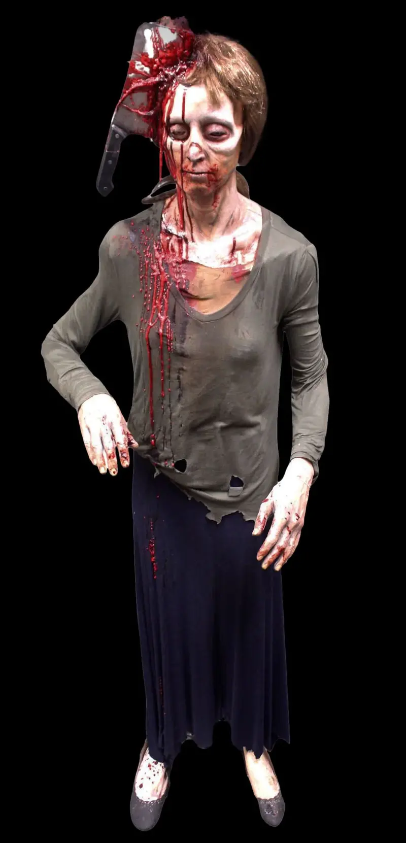 "Meat Cleaver Morgan Zombie" Professional Full Body Halloween Prop 1