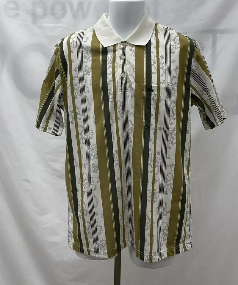 Men's Burberry Short Sleeve Shirt, Large 1