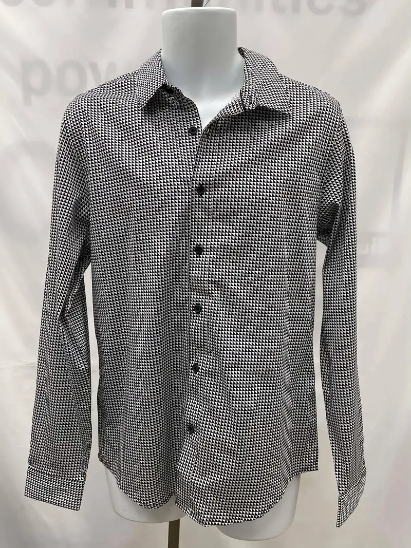 Men's Guess Long Sleeve Dress Shirt, Medium 1