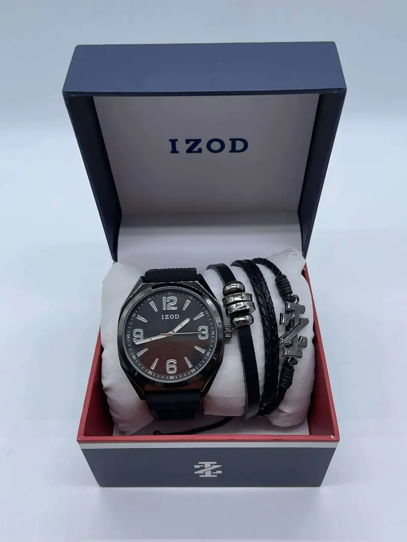 Men's Izod Watch And Bracelet Set 1