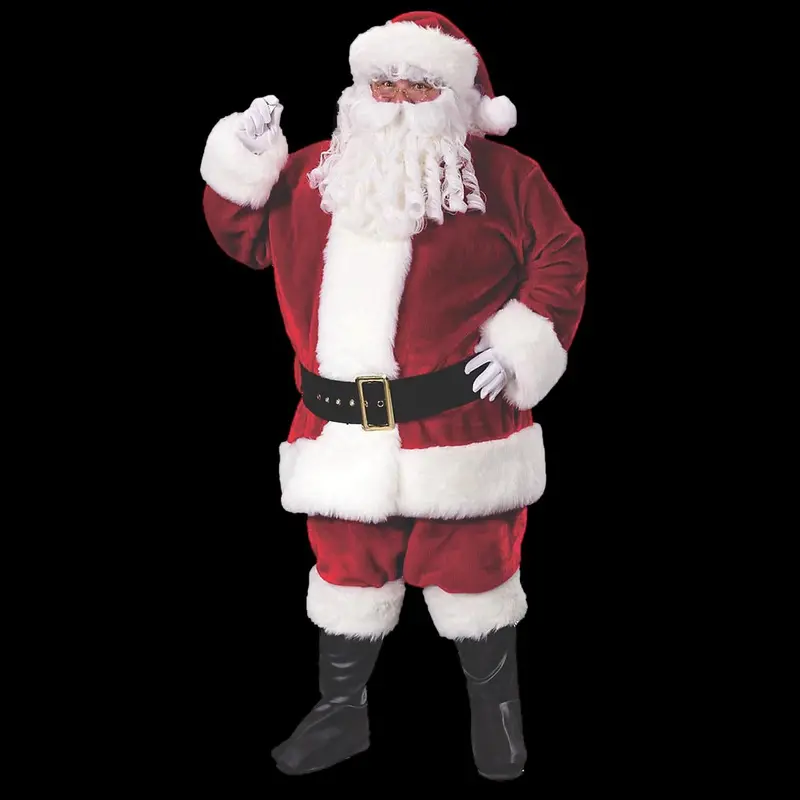 Men's Premium Plush Santa Suit Costume 1