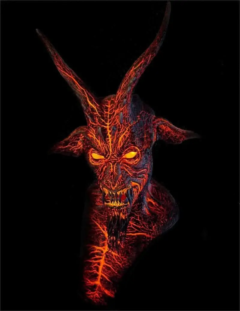 "Molten Devil Head Bust" Halloween Prop 1