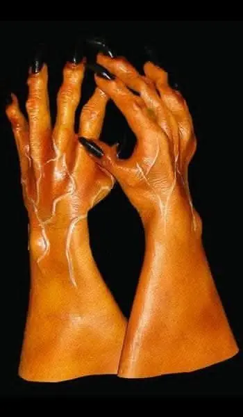 "Movie Quality Pumpkin Deluxe Latex Hands" Halloween Costume Gloves 1