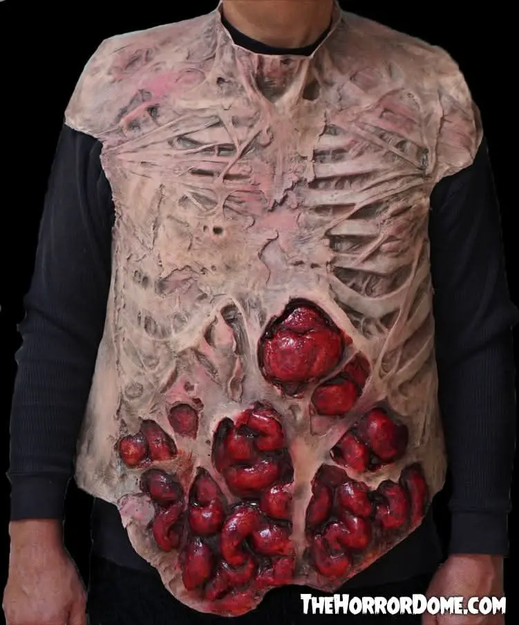 "Movie Quality Rotted Zombie Chest" Professional Halloween Costume Accessory 1