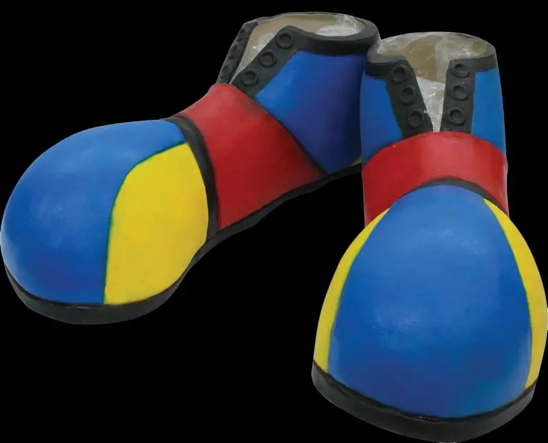 "Multi-Color Clown Shoes - Latex" Halloween Costume Accessory 1