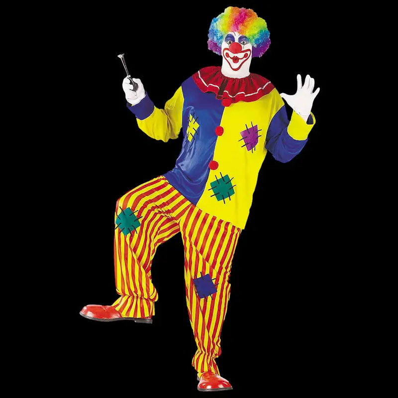 Multicolor Big Top Clown Costume - Plus Size 1