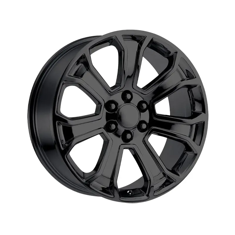 Oep 166B 24X10 6X5.50 78.1 Hub +24 Offset Gloss Black Wheel Rim 1