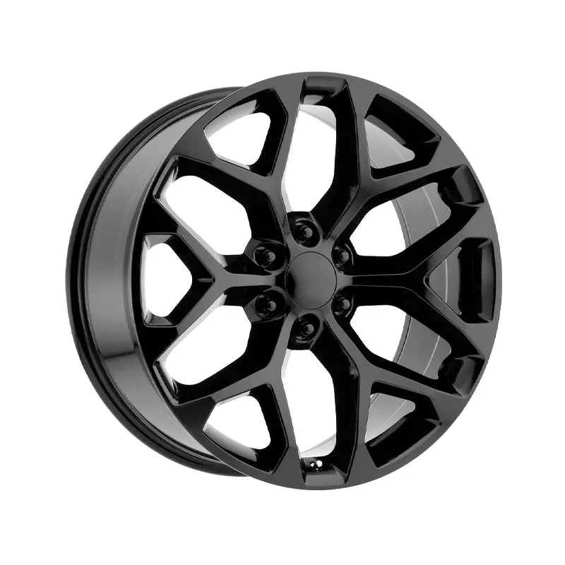 Oep 176B 22X9 6X5.50 78.1 Hub +24 Offset Gloss Black Wheel Rim 1