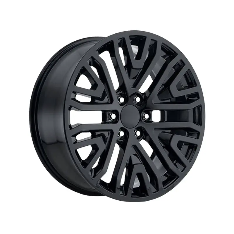 Oep 199B 22X9 6X5.50 78.1 Hub +28 Offset Gloss Black Wheel Rim 1
