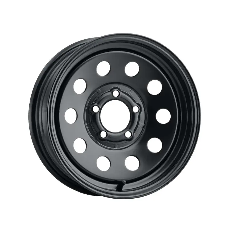 Pacer Trailer 229B Black Modular Trailer 16X6 8X6.50 124.46 Hub +00 Offset Black Wheel Rim 1