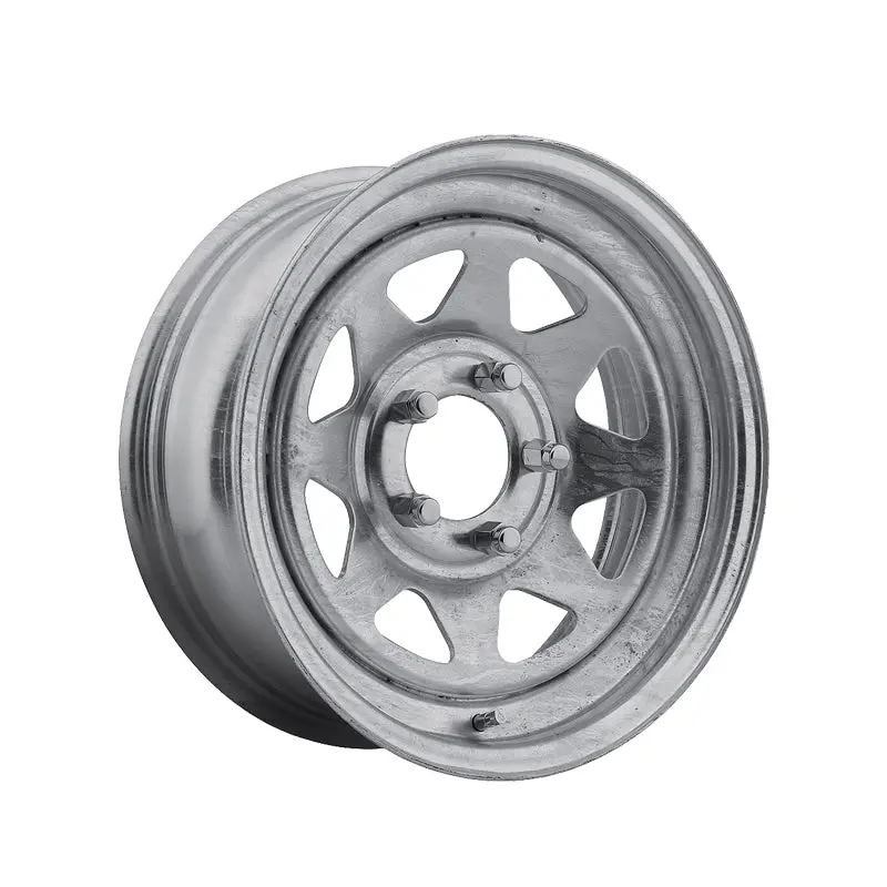 Pacer Trailer 28Ga Galvanized Spoke Trailer 16X6 8X6.50 124.46 Hub +00 Offset Galvanized Wheel Rim 1
