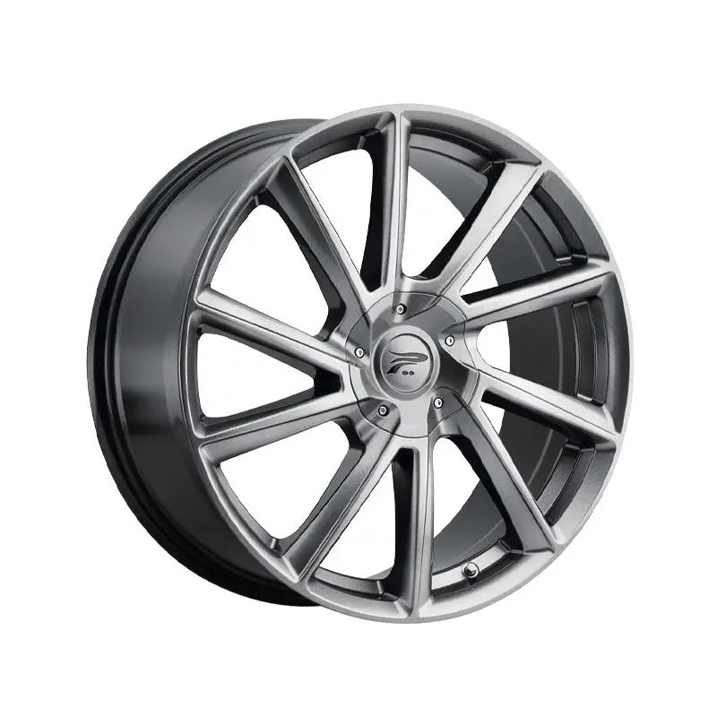 Platinum 466G Mystic 17X8 5X100/5X4.50 72.62 Hub +40 Offset Anthracite Wheel Rim 1